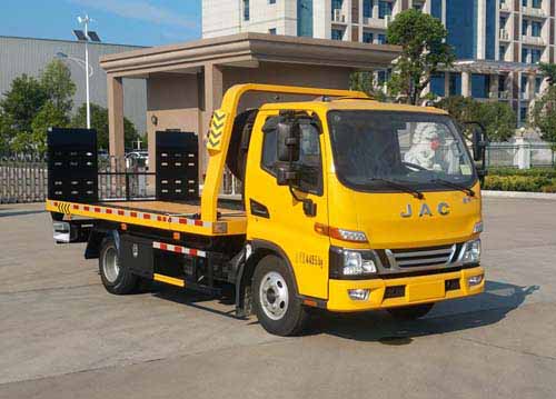 江淮駿鈴V5藍牌一拖二平板清障車